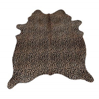 Koeienhuid vloerkleed met luipaard print